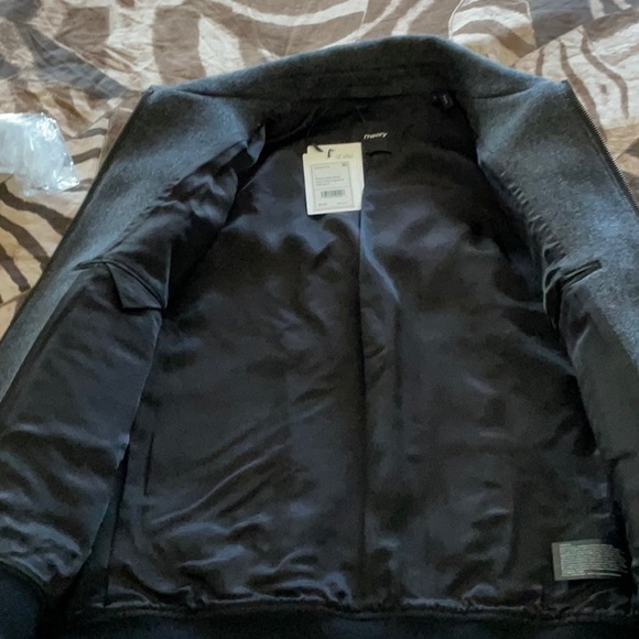 THEORY WYATT RUSH HERRINGBONE WOOL -BLEND JACKET size large brand new - Picture 7 of 10